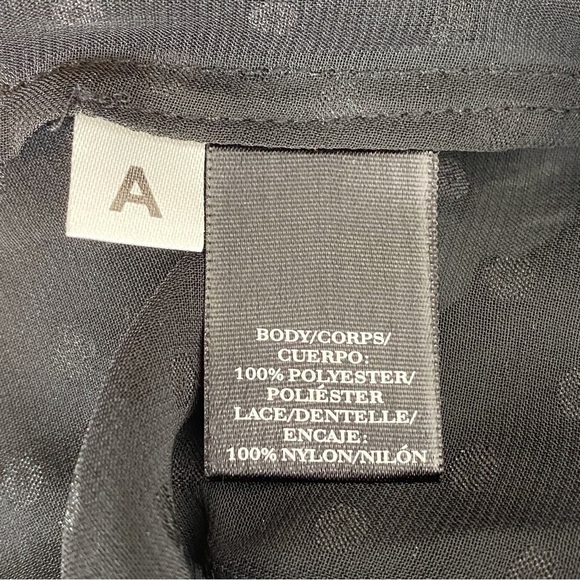 Ann Taylor Black Lace Swiss Dot Blouse - Picture 10 of 10